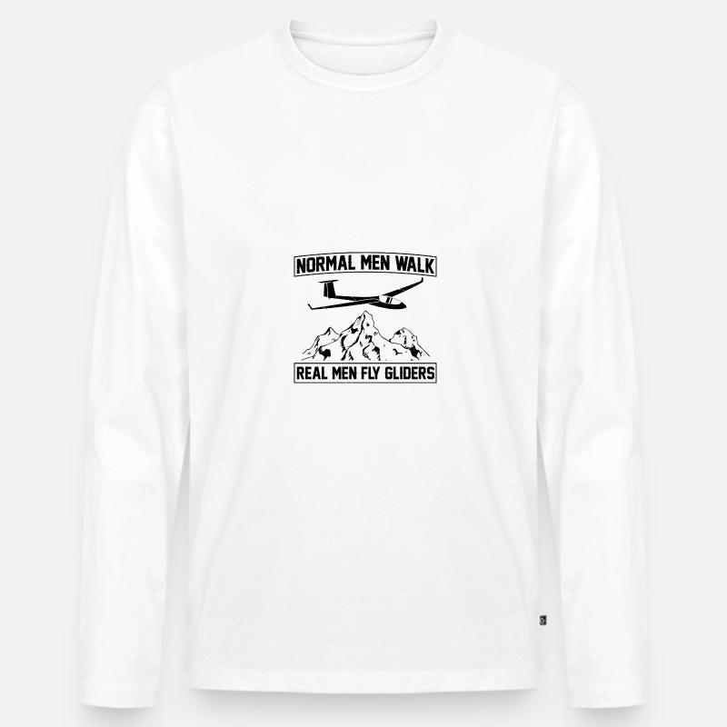 Gliding | Gliding Glider Gift Idea - Men's Premium Organic Long Sleeve Shirt - white
