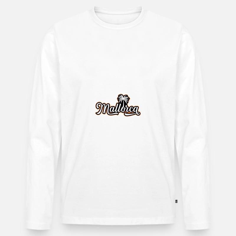 Mallorca Urlaub - Männer Premium Bio Langarmshirt - Weiß