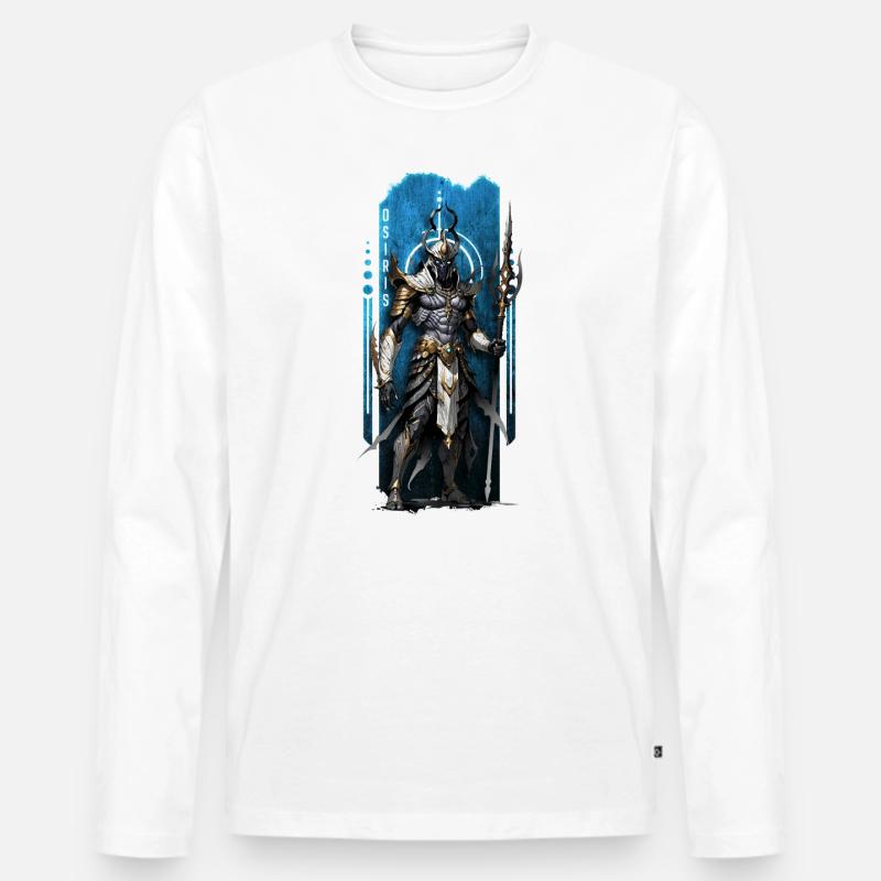 Osiris, Wächter des Jenseitsreichs - Männer Premium Bio Langarmshirt - Weiß