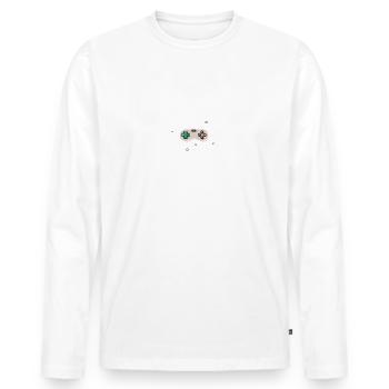 Controler Play Station Game jouer Video pc Nerd - T-shirt manches longues Premium bio Homme - blanc - Devant - Nico (187cm)