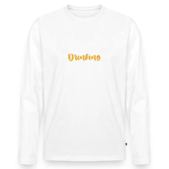 Tirol Drinking Team - Men's Premium Organic Long Sleeve Shirt - white - Front - Nico (187cm)