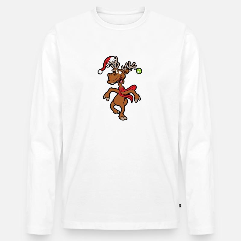 Weihnachten - Männer Premium Bio Langarmshirt - Weiß