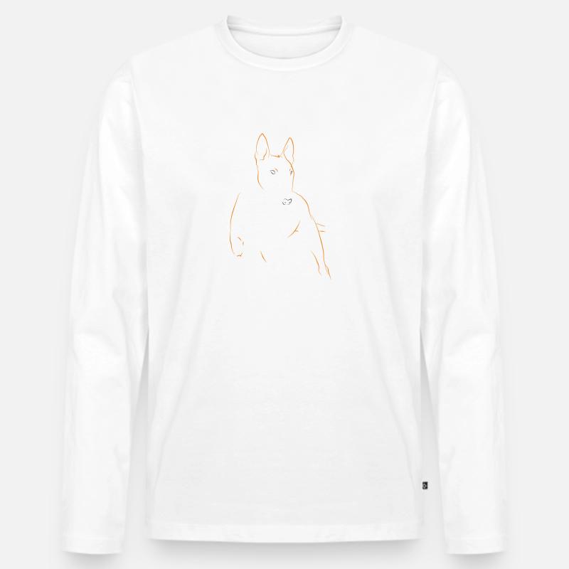 Bullterrier Hund - Männer Premium Bio Langarmshirt - undefined
