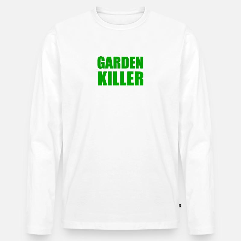 GARTENKILLER - Männer Premium Bio Langarmshirt - Weiß
