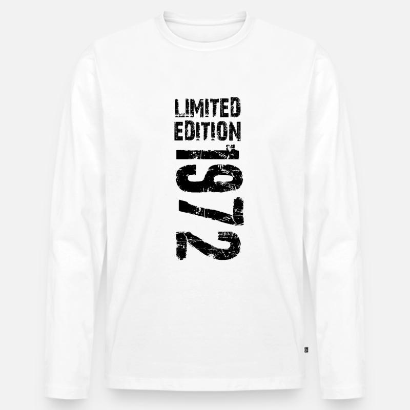 Limited edition 1972 - Männer Premium Bio Langarmshirt - Weiß