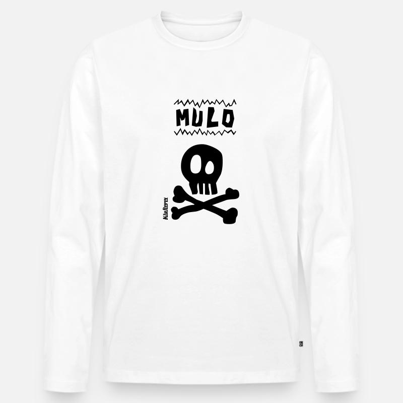 Mulo - Männer Premium Bio Langarmshirt - Weiß