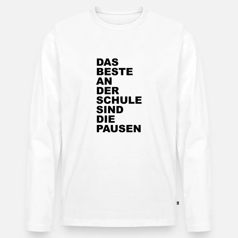 Das Beste der Schule - Männer Premium Bio Langarmshirt - Weiß