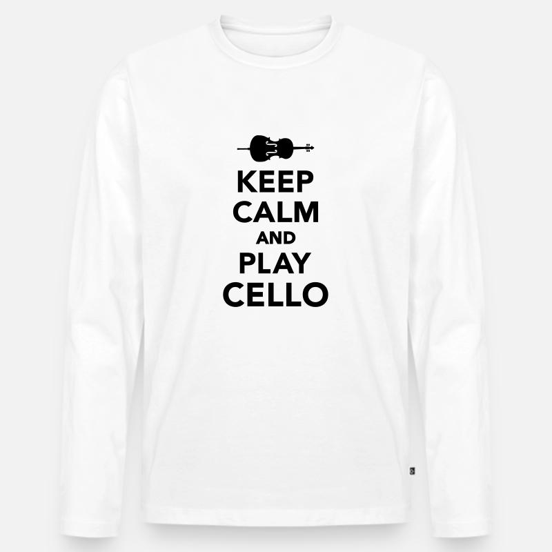 Cello - Männer Premium Bio Langarmshirt - Weiß