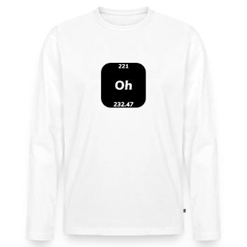 Oh, das Überraschungsmoment - Männer Premium Bio Langarmshirt - Weiß - Vorne - Nico (187cm)