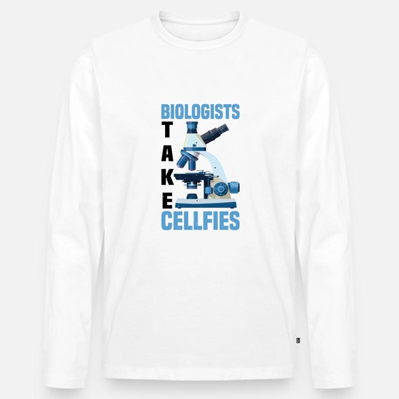 Biologists Take Cellfies 2 - Männer Premium Bio Langarmshirt - Weiß