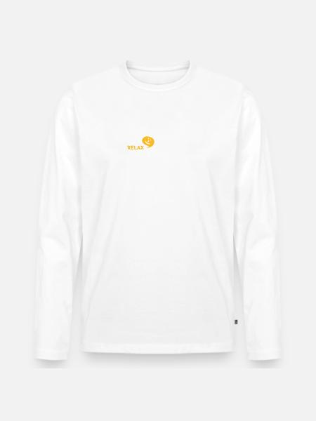 Relax Yourself. I'm Totally Funny! - Men's Premium Organic Long Sleeve Shirt - white