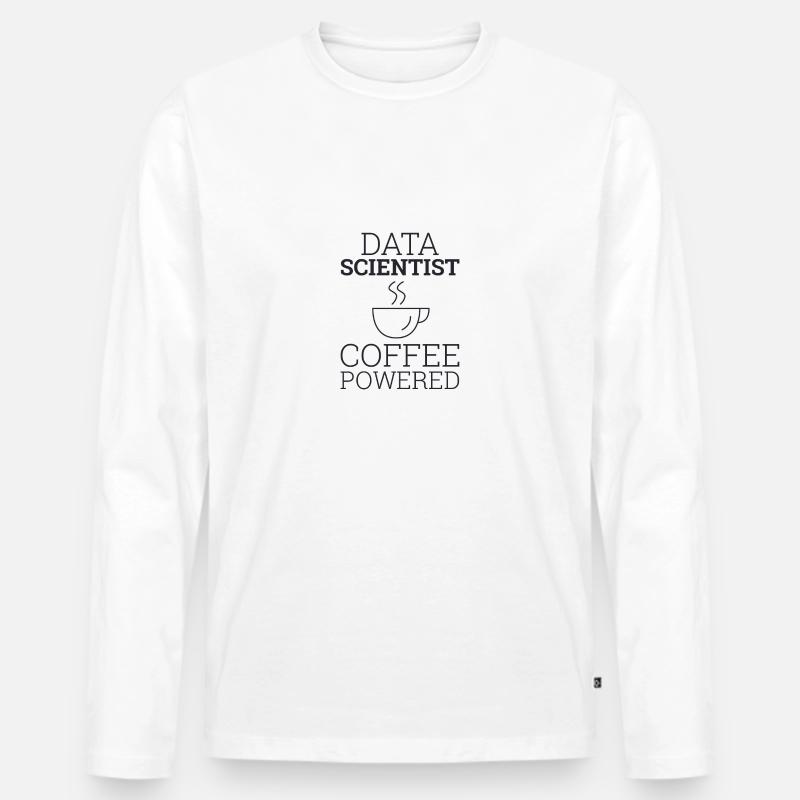 "Data Science" | Data Scientist - Männer Premium Bio Langarmshirt - Weiß
