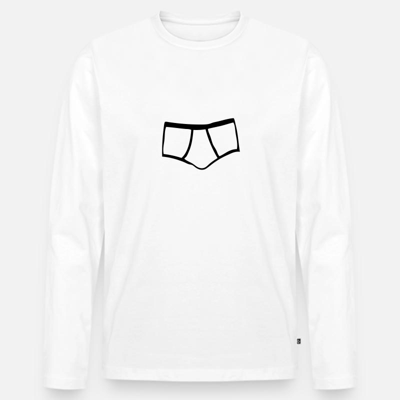 slips unterwaesche maenner 1 - Männer Premium Bio Langarmshirt - Weiß