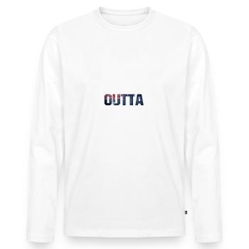 straight outta australia - Männer Premium Bio Langarmshirt - Weiß - Vorne - Nico (187cm)