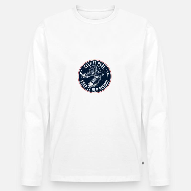 Keep It Oldschool - Men's Premium Organic Long Sleeve Shirt - white