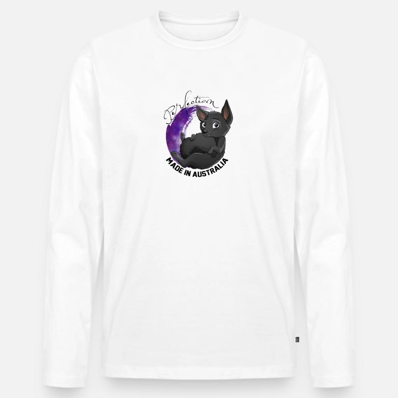 Kelpie Galaxy - Schwarz - Männer Premium Bio Langarmshirt - Weiß