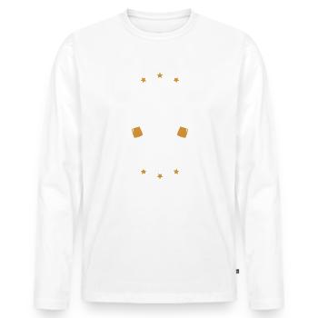 Ibiza Party Crew - Men's Premium Organic Long Sleeve Shirt - white - Front - Nico (187cm)