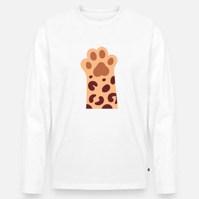 Katze - Männer Premium Bio Langarmshirt - Weiß