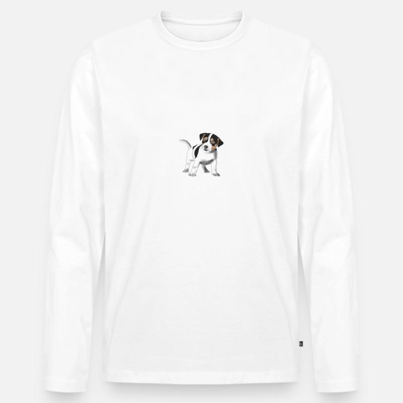 süsser Jack Russell Terrier - Männer Premium Bio Langarmshirt - Weiß