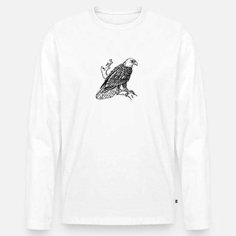 eagle190 - Männer Premium Bio Langarmshirt - Weiß
