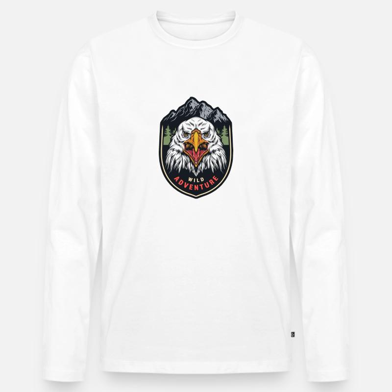 Wild Adventures - Männer Premium Bio Langarmshirt - Weiß
