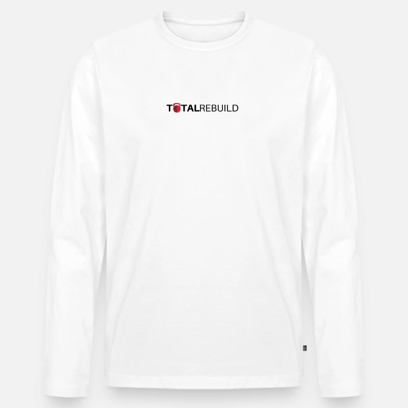 TR Lang Schwarz - Männer Premium Bio Langarmshirt - Weiß
