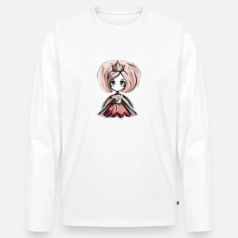 kleine prinzessin - Männer Premium Bio Langarmshirt - Weiß