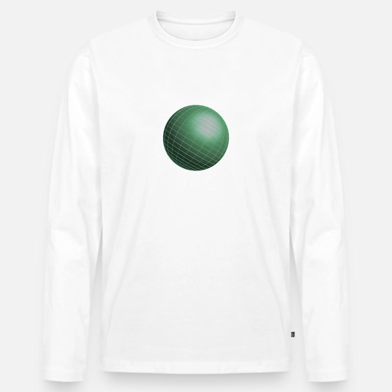 Kugel Symbol Erde Idee Geschenk - Männer Premium Bio Langarmshirt - Weiß