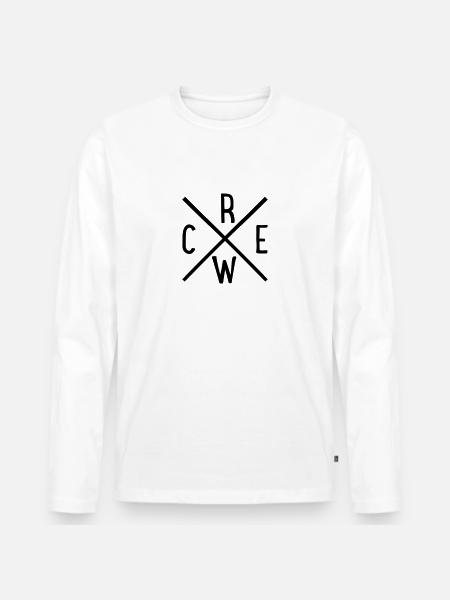 crew - Men's Premium Organic Long Sleeve Shirt - white