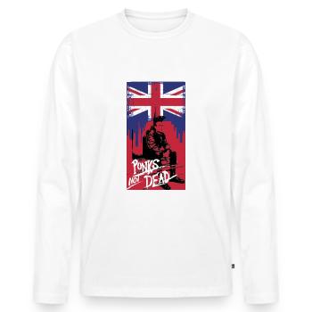 british punk rock - Men's Premium Organic Long Sleeve Shirt - white - Front - Nico (187cm)