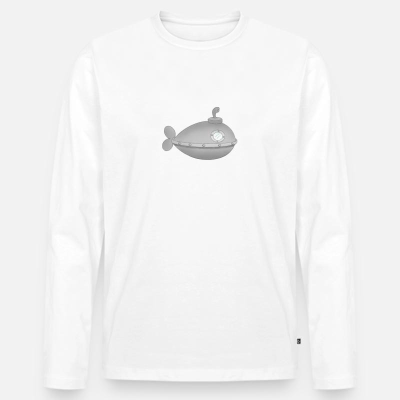 Uboot U-Boot Unterwasserwelt - Männer Premium Bio Langarmshirt - Weiß