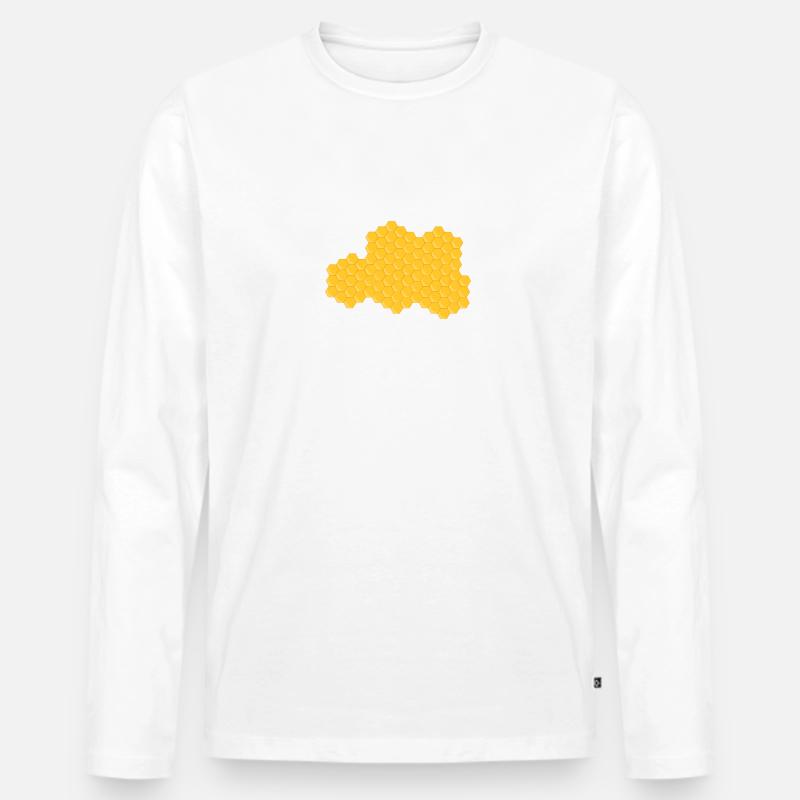 bie 152 - Männer Premium Bio Langarmshirt - Weiß