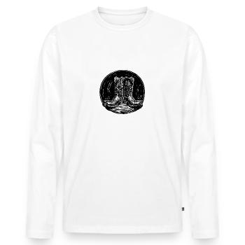 Stetson et bottes Western Country Danse en ligne - T-shirt manches longues Premium bio Homme - blanc - Devant - Nico (187cm)