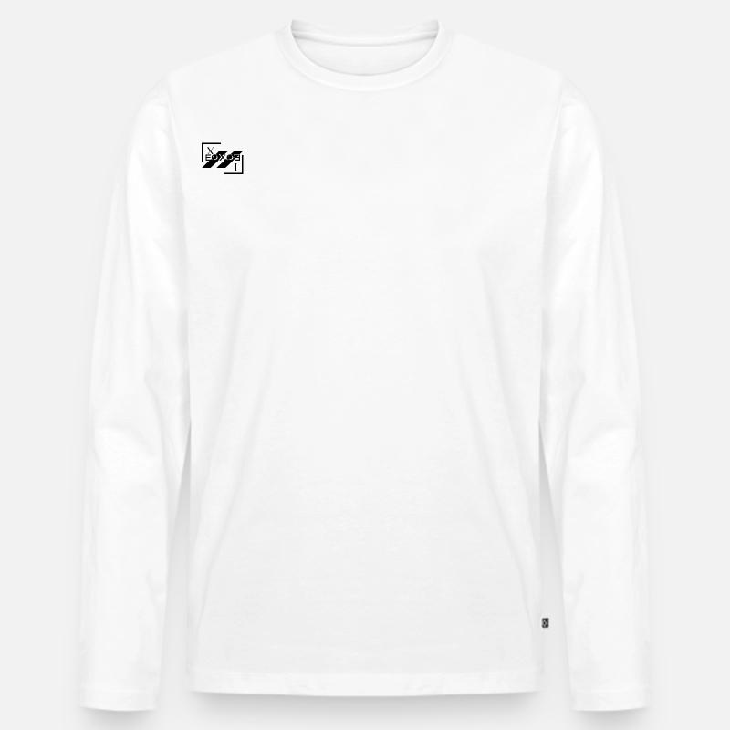 EOXOE - Männer Premium Bio Langarmshirt - Weiß