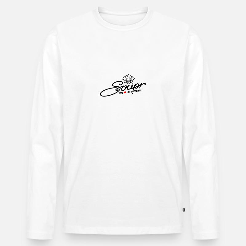Soupr Köche - Männer Premium Bio Langarmshirt - Weiß