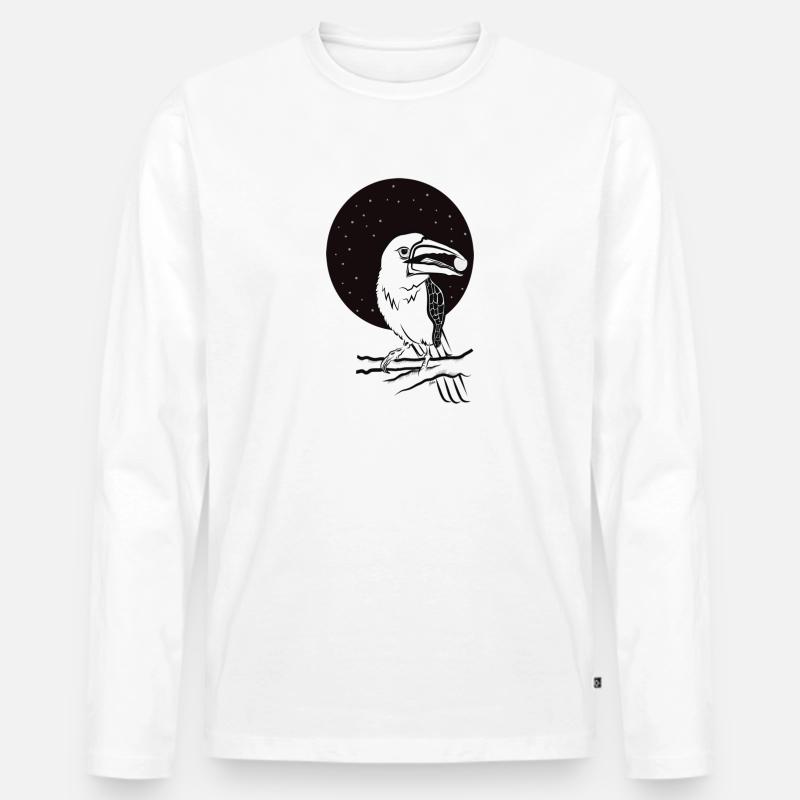 TUCAN AMAZON - Männer Premium Bio Langarmshirt - Weiß
