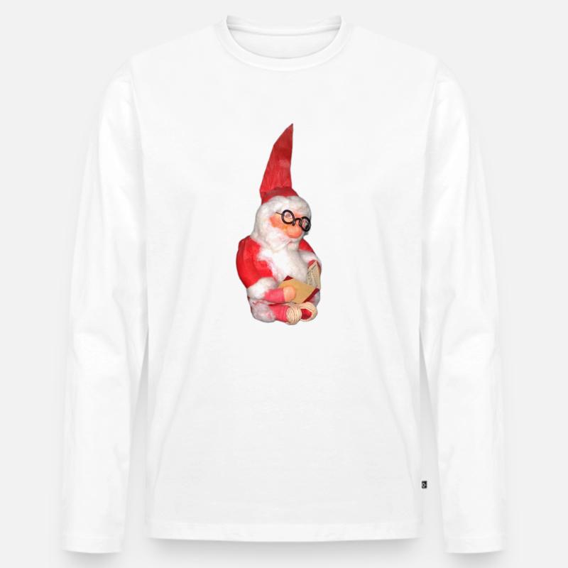 Kobold - Männer Premium Bio Langarmshirt - Weiß