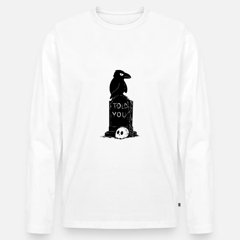 I recognise faces - Männer Premium Bio Langarmshirt - Weiß