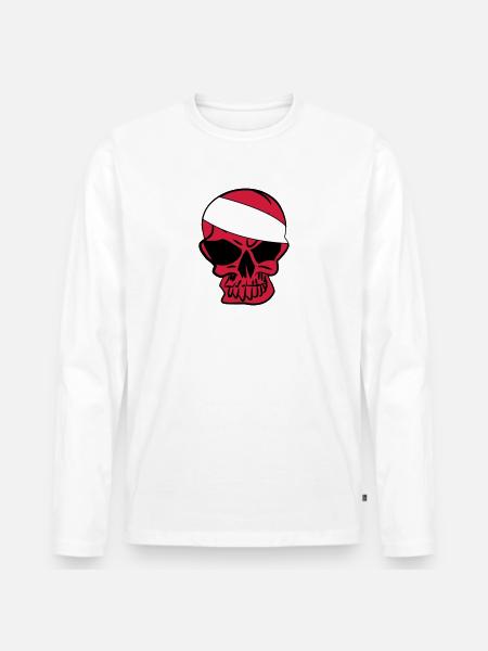 Anarcho Skull Anarchy anarchy - Men's Premium Organic Long Sleeve Shirt - white