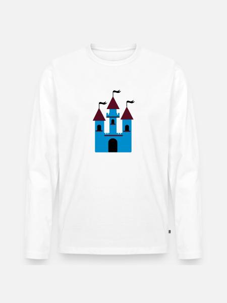 lock - Men's Premium Organic Long Sleeve Shirt - white