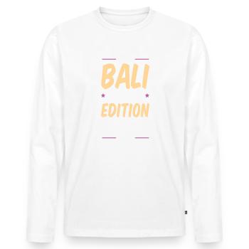 Soirée à boire à Bali - T-shirt manches longues Premium bio Homme - blanc - Devant - Nico (187cm)