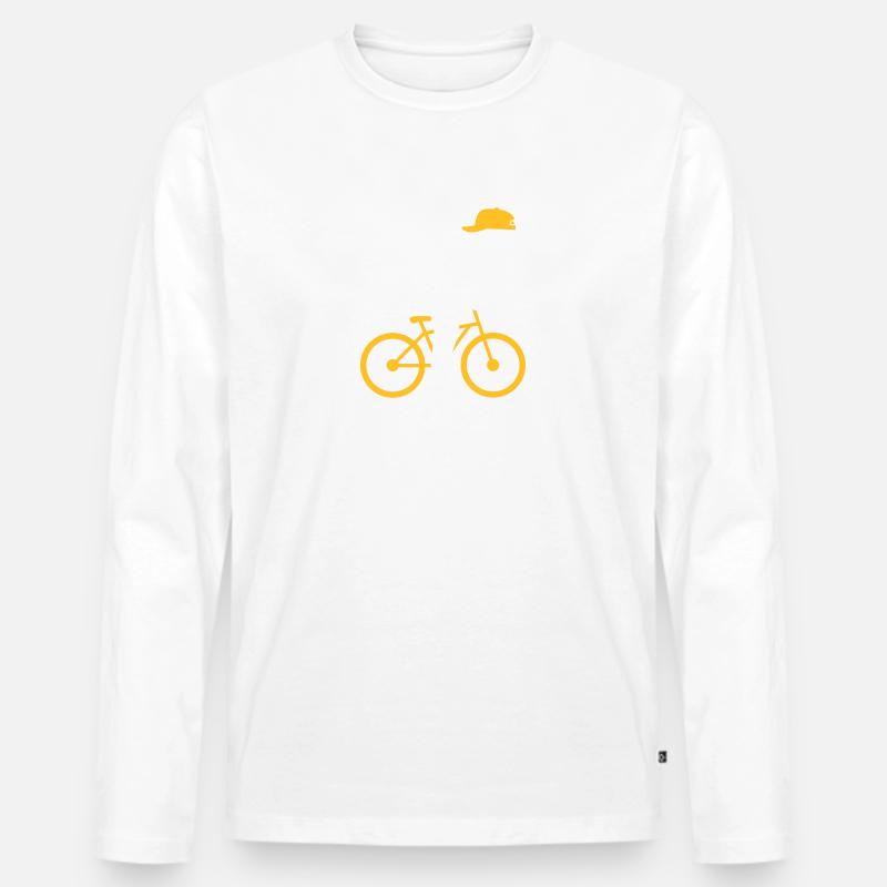 Ein Radfahrer - Männer Premium Bio Langarmshirt - Weiß