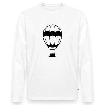 Montgolfière - T-shirt manches longues Premium bio Homme - blanc - Devant - Nico (187cm)