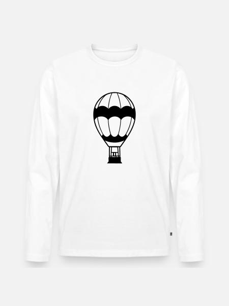 Luftballon - Männer Premium Bio Langarmshirt - Weiß