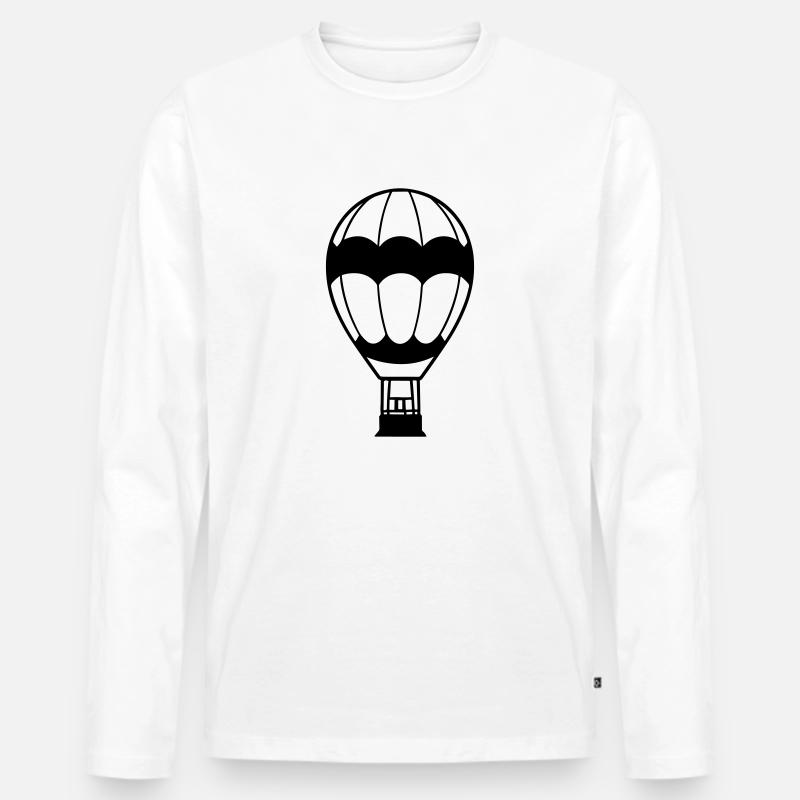 Montgolfière - T-shirt manches longues Premium bio Homme - blanc