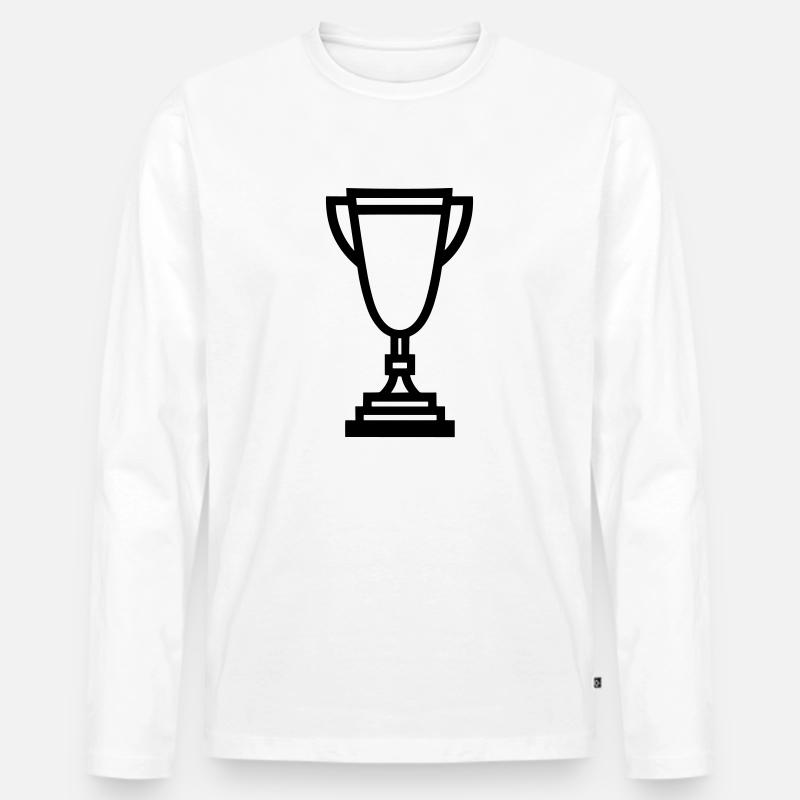 Trophäe - Männer Premium Bio Langarmshirt - Weiß