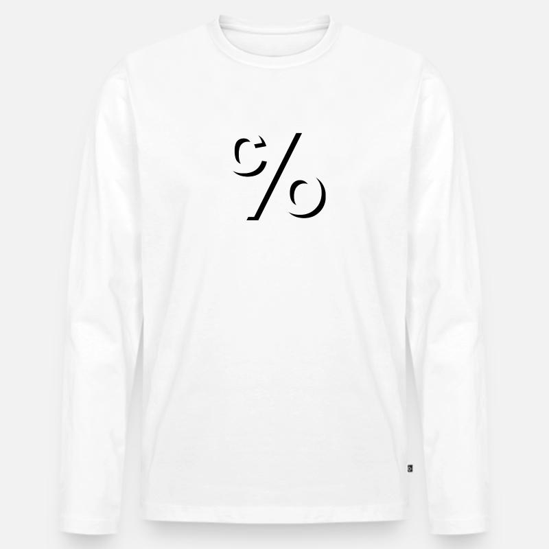 CEO Domains - Männer Premium Bio Langarmshirt - Weiß