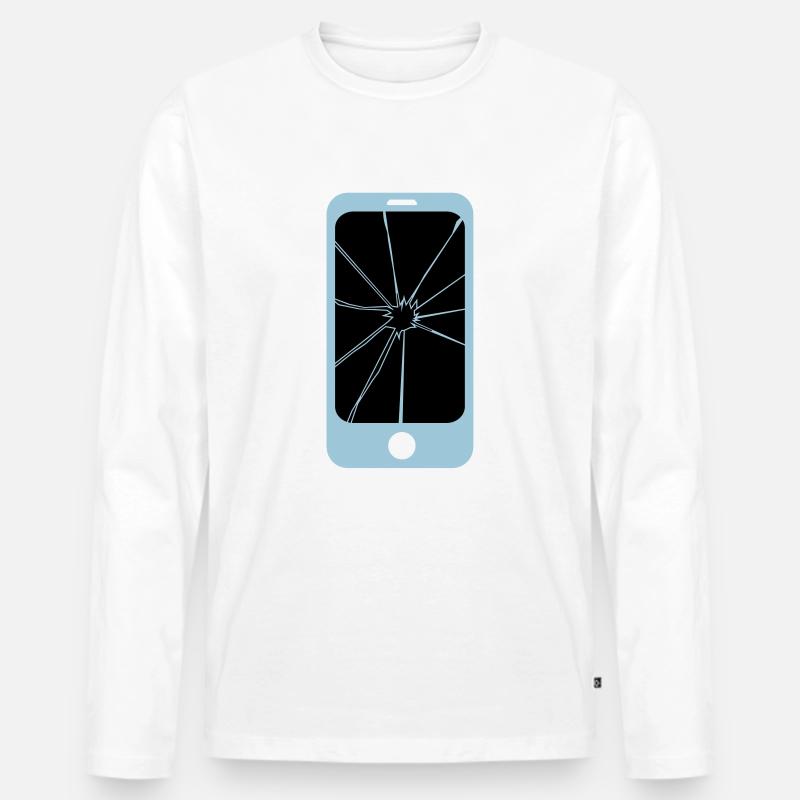 spider app - Männer Premium Bio Langarmshirt - Weiß