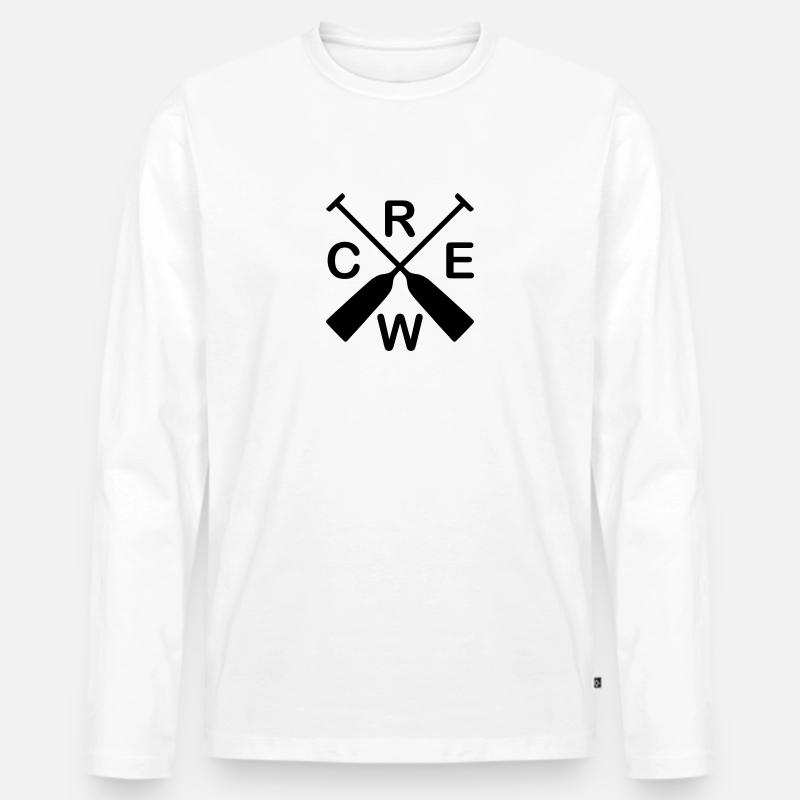 Drachenboot Crew - Männer Premium Bio Langarmshirt - Weiß