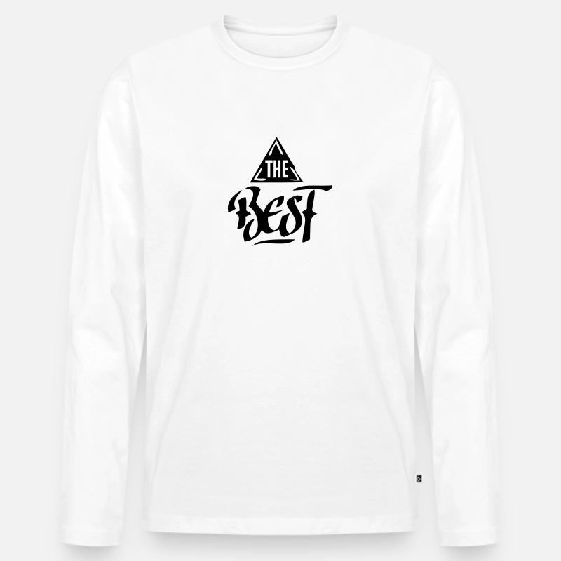 the best - Männer Premium Bio Langarmshirt - Weiß